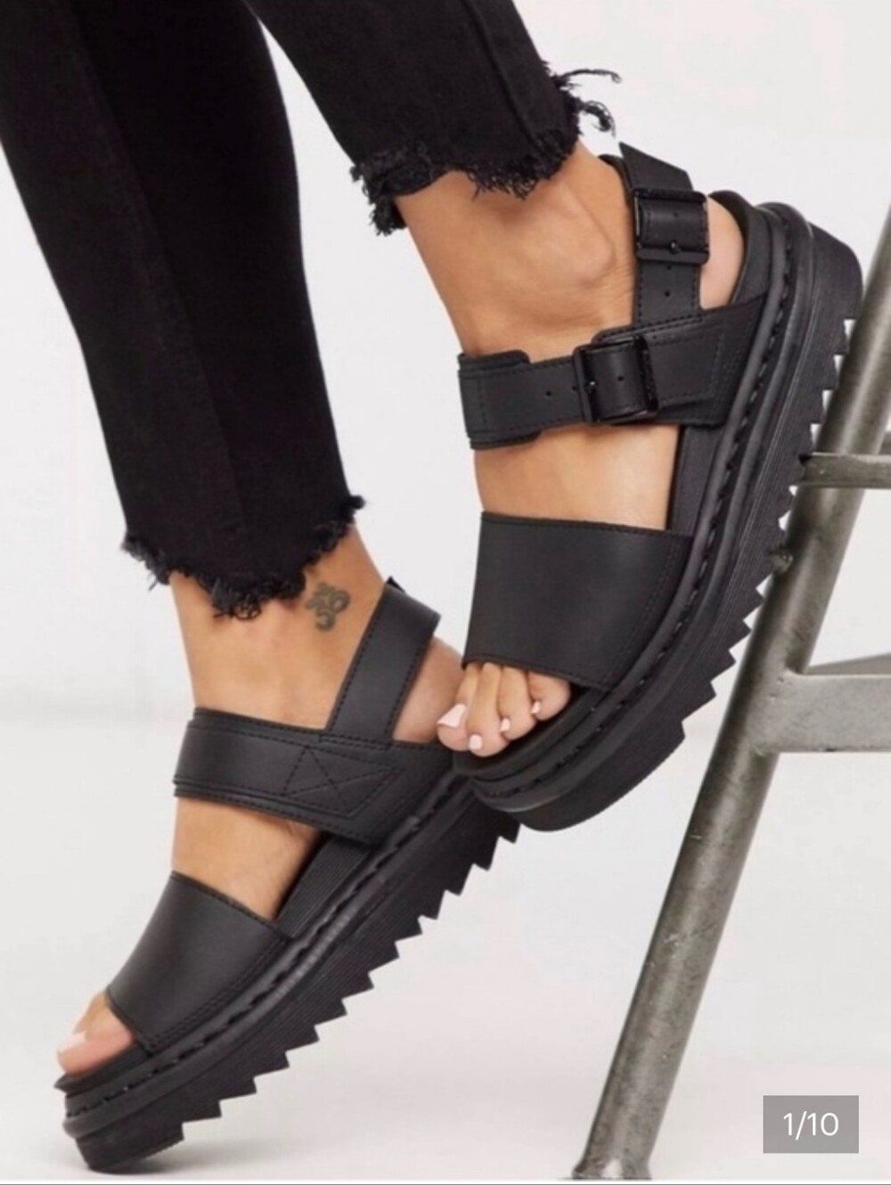 Dr. Martens Voss Black Hydro Strappy Sandal